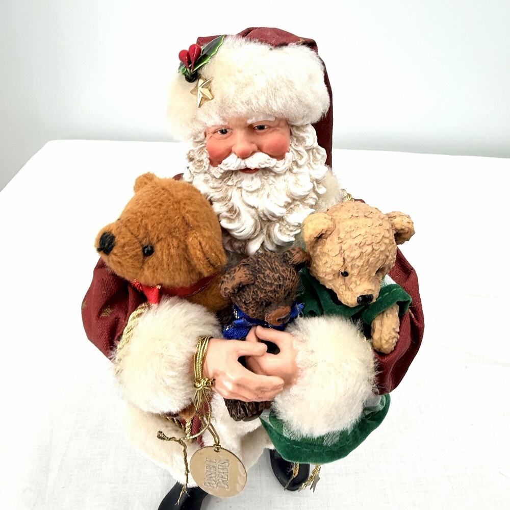 Vintage Possible Dreams Clothtique Santa Claus Teddy Figurine An Armful of Love - Picture 4 of 12